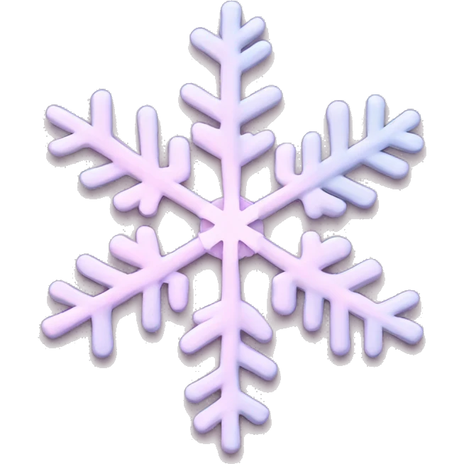 pastel pink snowflake  emoji