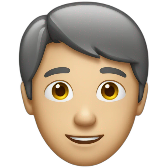 person in front of a slideshow emoji