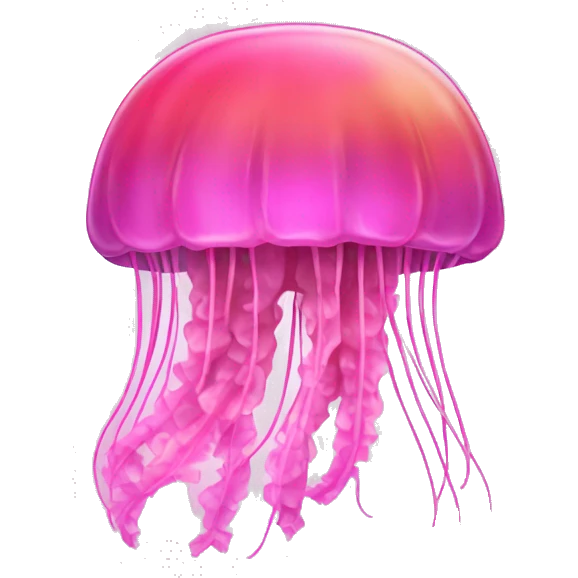 Pink Colorful jellyfish  emoji