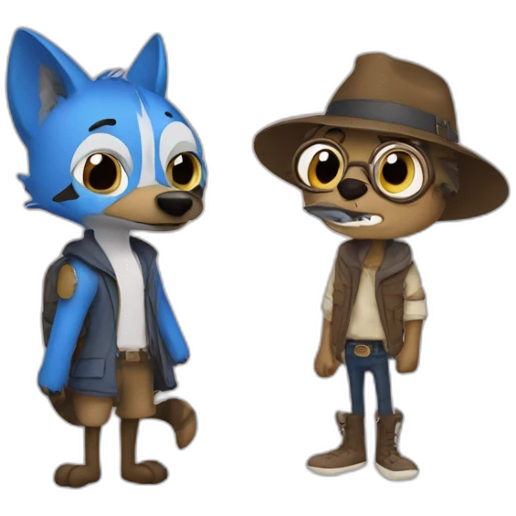 Mordecai and Rigby emoji