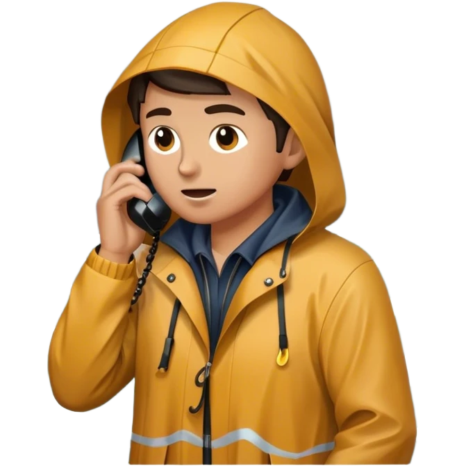Stormy seas with mom calling emoji