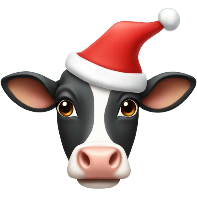 Moo deng wearing a Santa hat emoji