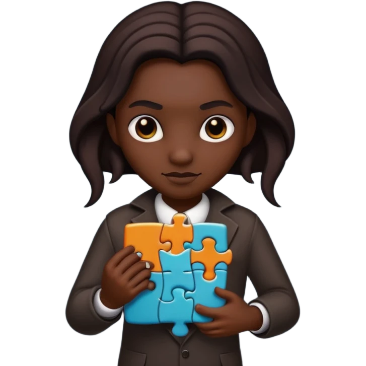 evil dark mysterious creature with puzzle emoji