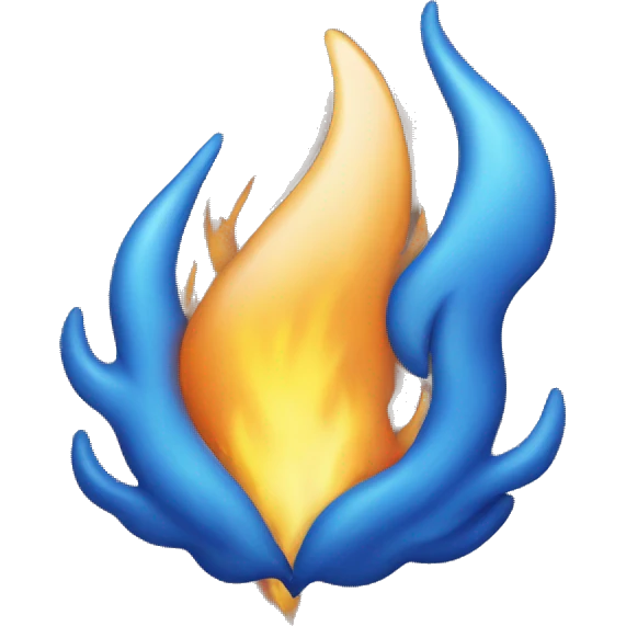 Blue fire emoji