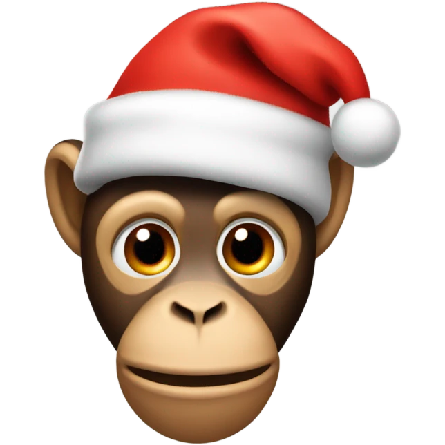Monkey with Santa hat emoji