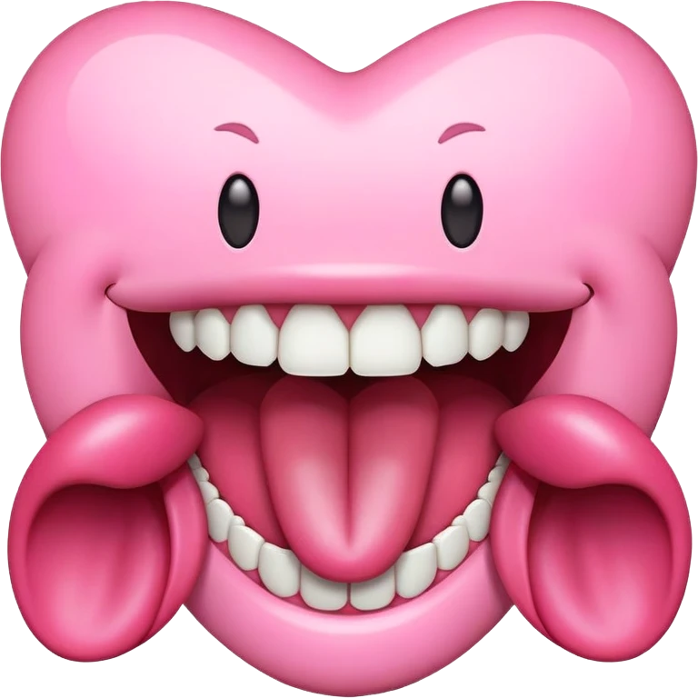 tongue teeth smile emoji emoji