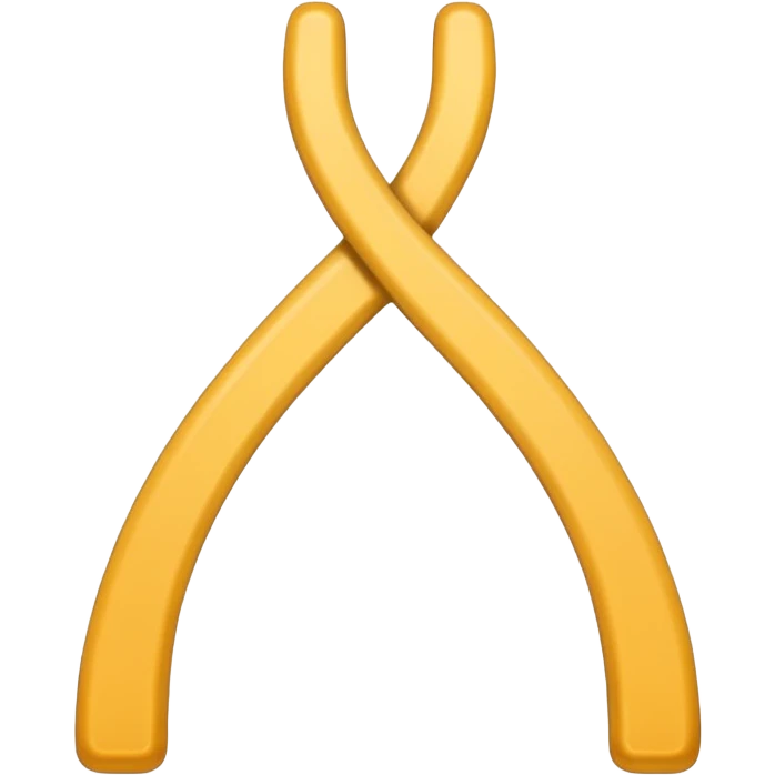 Wishbone white outline emoji