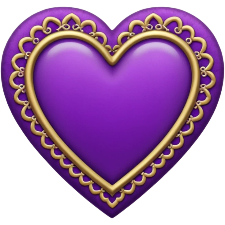 purple heart with a lace border emoji