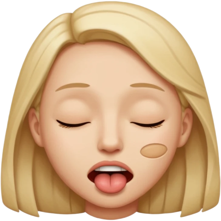 face with eyes closed and biting lower lip emoji