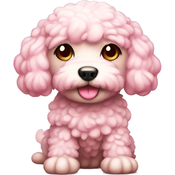 sweet pudel dog pink emoji