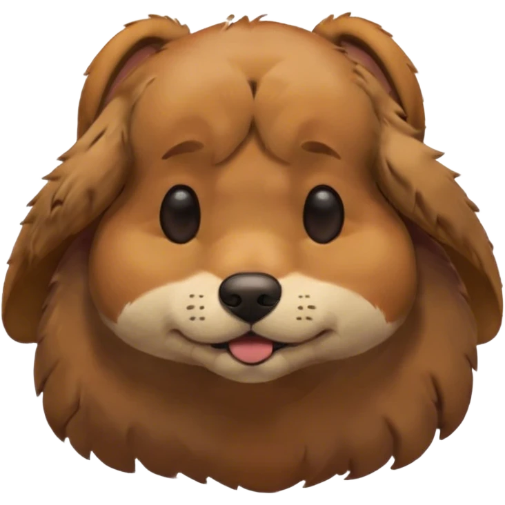 A brown dog closing his eyes with the sun on his face emoji