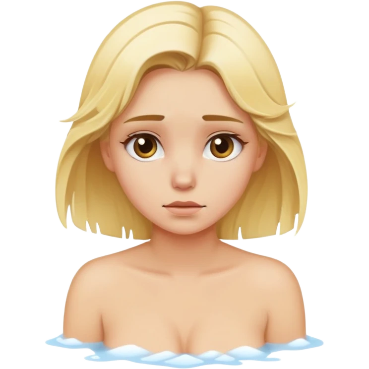cold plunge blonde girl emoji