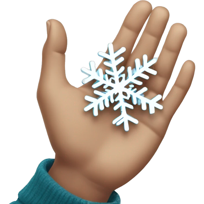 snowflake in the palm of your hand emoji