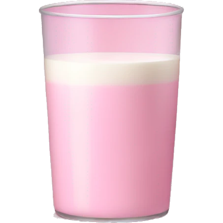 Pink milk  emoji