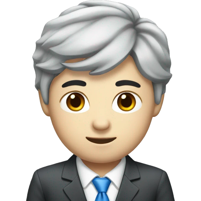 A Korean businessman in a blue tie. emoji