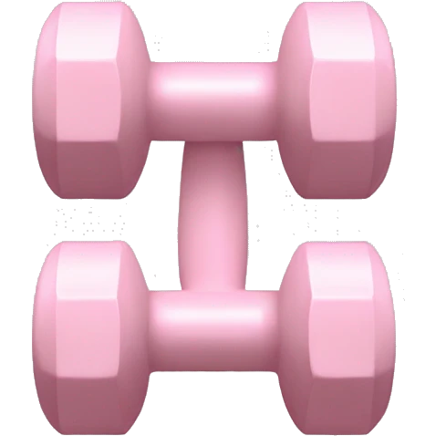 Pale pink single dumbbell emoji
