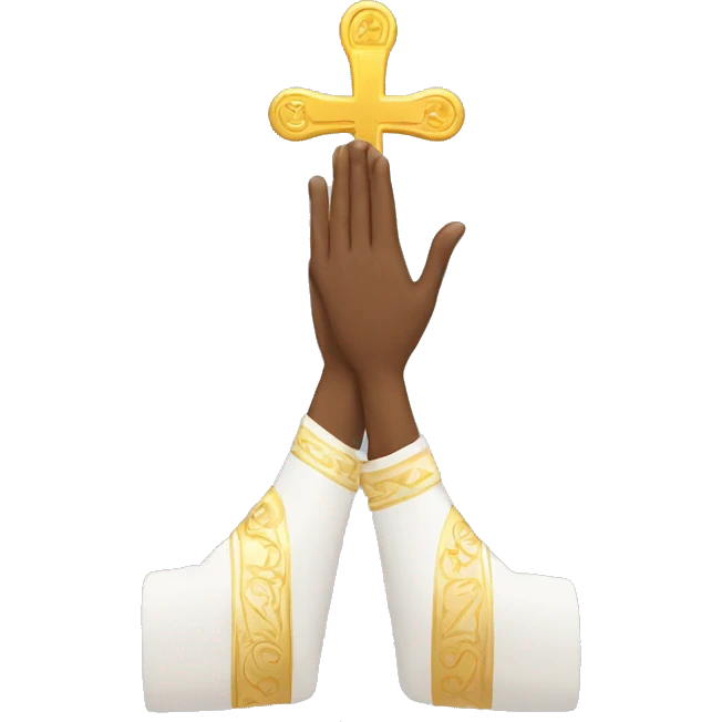 Orthodox christian hand blessing gesture emoji