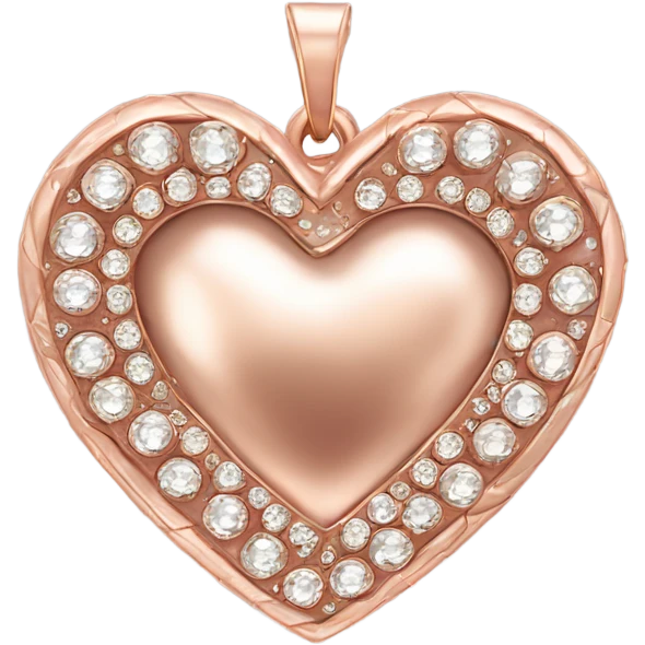 Bejeweled rose gold heart emoji