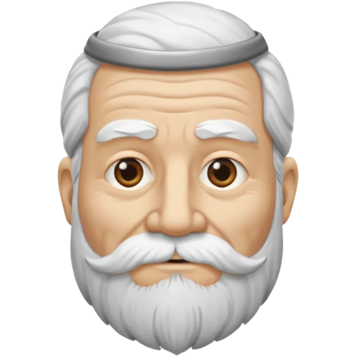 Wise man B&W emoji
