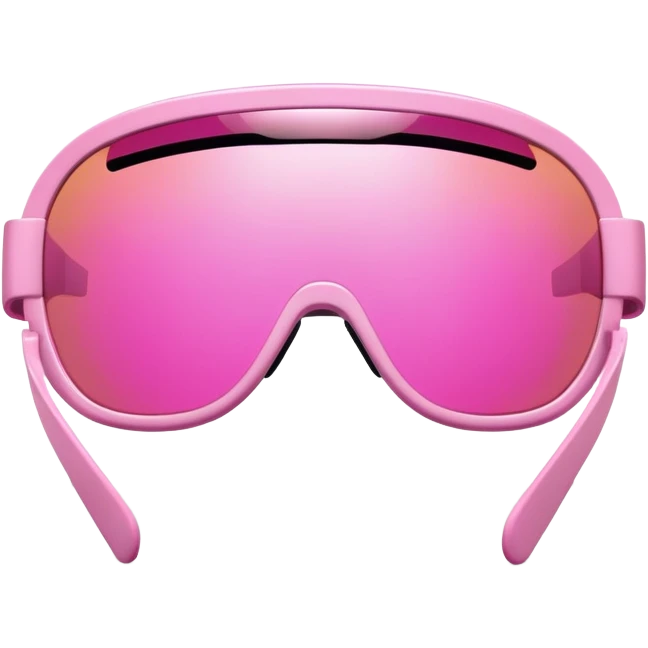 extra bulky pink visor sunglasses, ultra thick Y2K style, maximum chunky design emoji