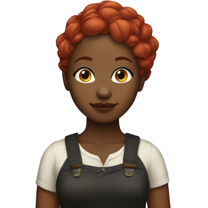 black girl red hair emoji