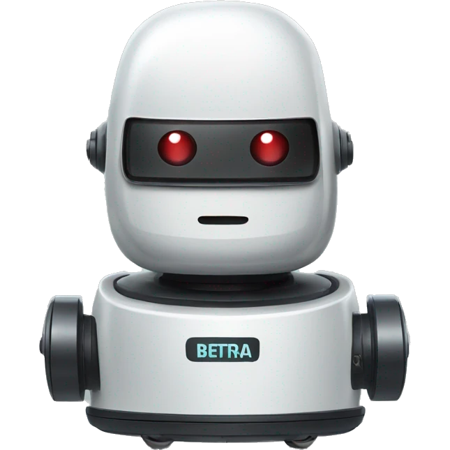 flat vacuum robot with name berta written on it looking angry emoji