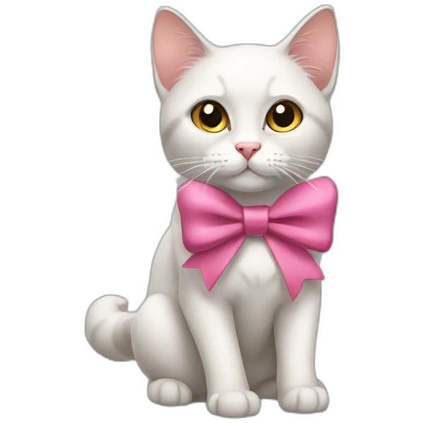 A cat wearing bows  emoji