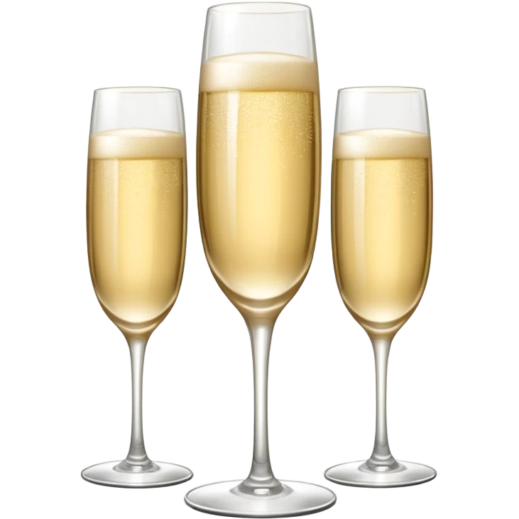 three tier tall tower made of coup champagne glasses emoji