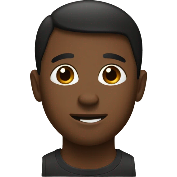 Small black and brown Dotson emoji