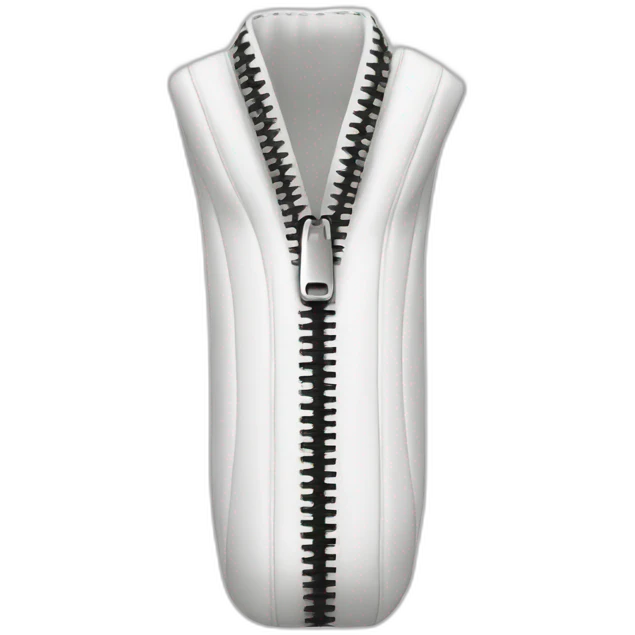 zipper white emoji