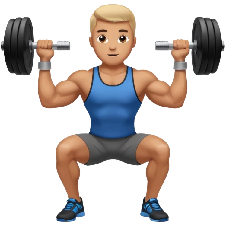 fit man wearing clothes lifting dumbbells,sideways photo emoji