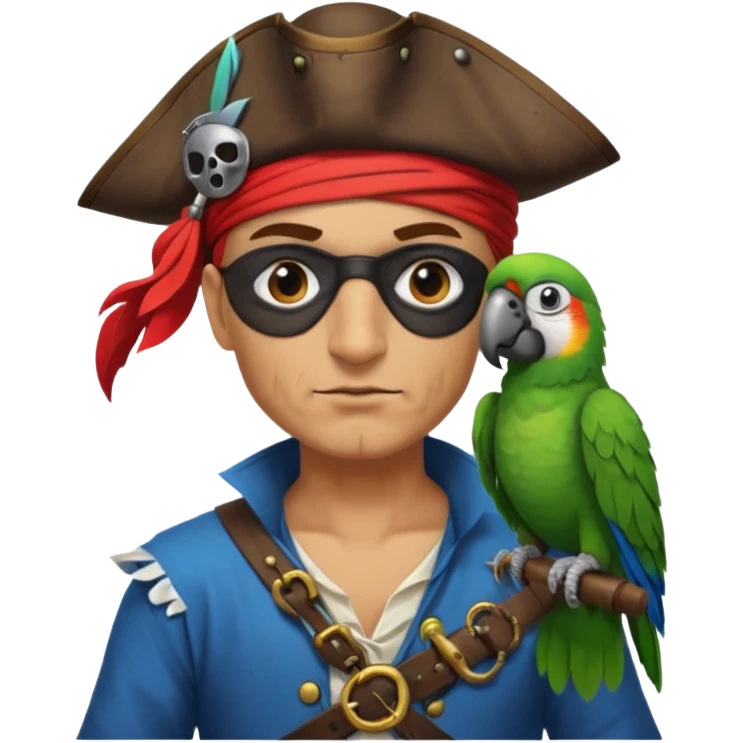 pirate and parrot emoji