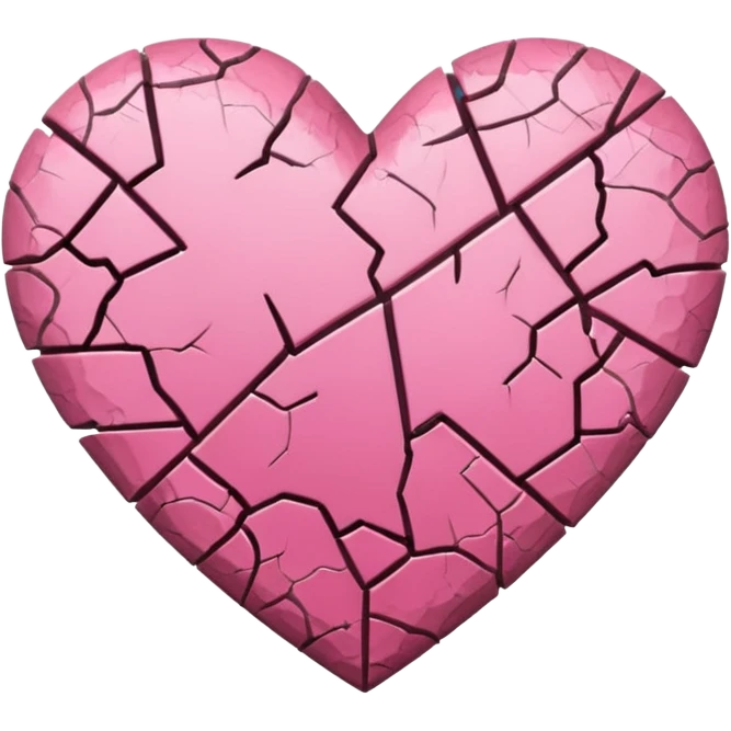 Broken pink heart  emoji