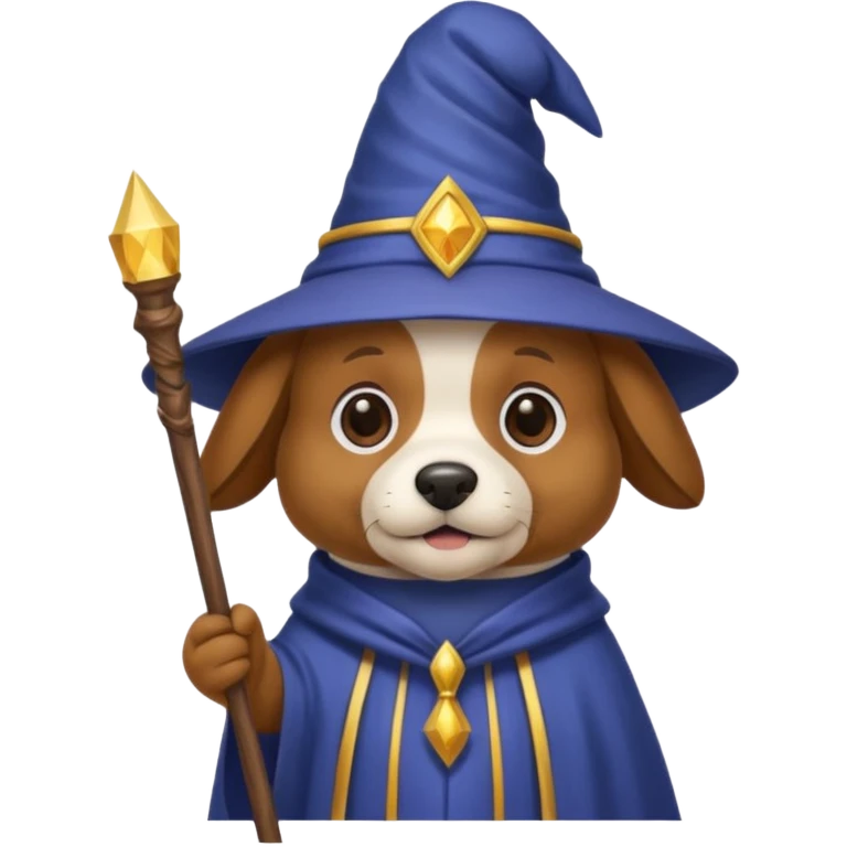 Dog wizard emoji