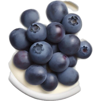 yoghurt bowl with grapes and blueberries emoji