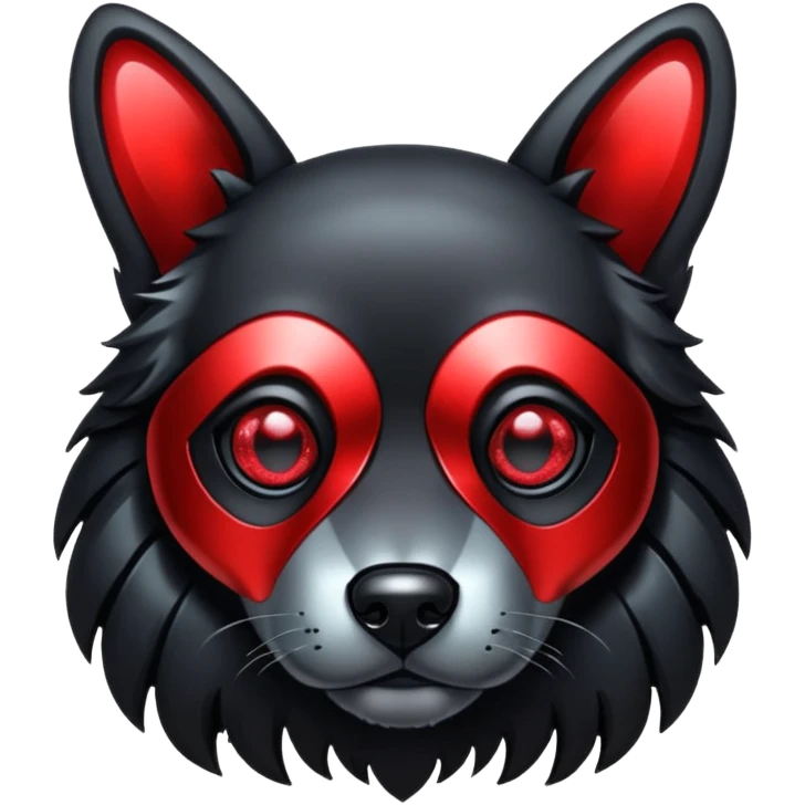 red glitter cyberpunk dog emoji
