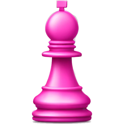 A pink chess pawn emoji
