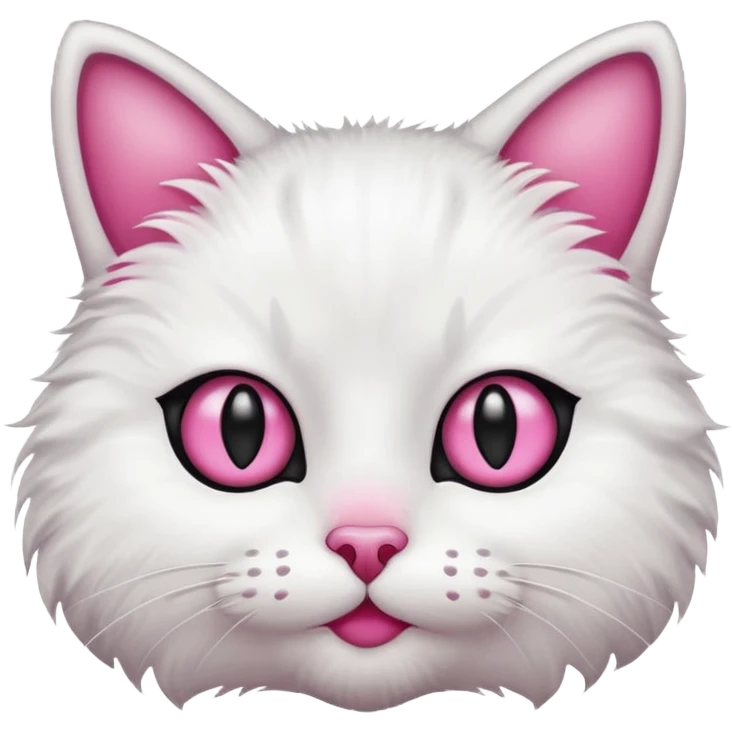 Emoji of White anche black cat face emoji
