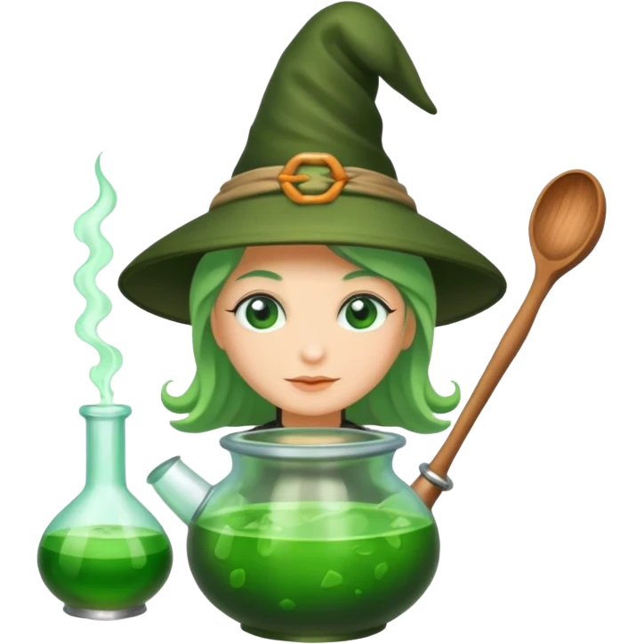 green witch cooking potion emoji