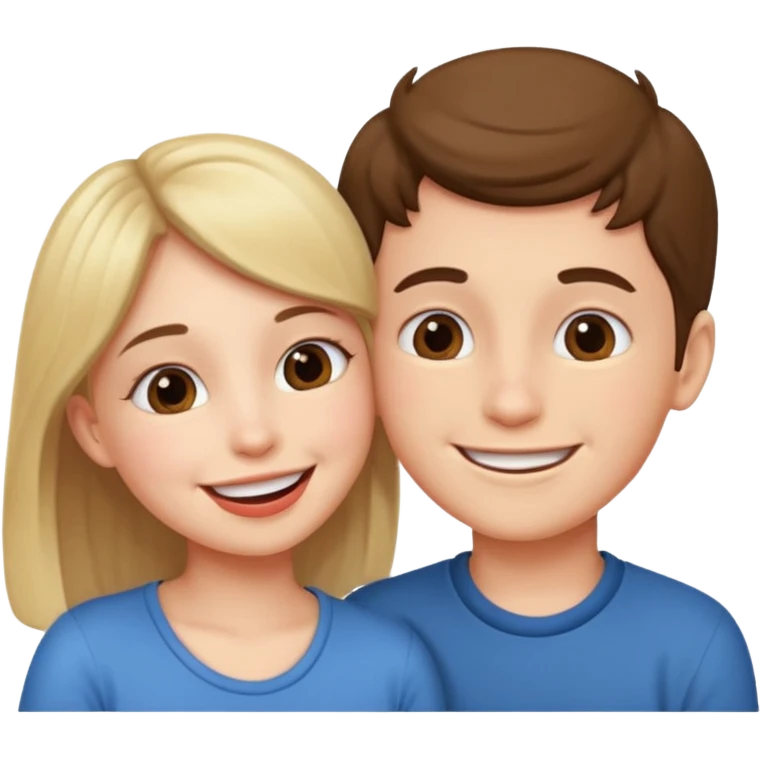 Boy and girl making out emoji