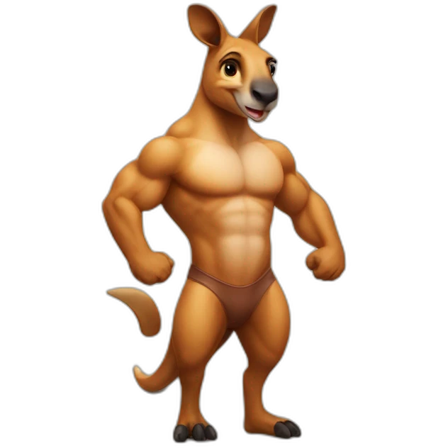 Kangaroo Bodybuilder emoji