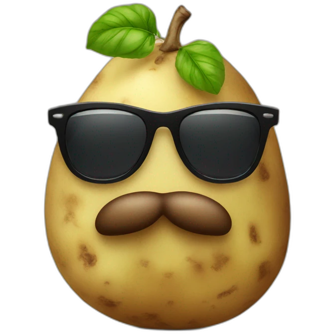 serious potato in black sunnies emoji