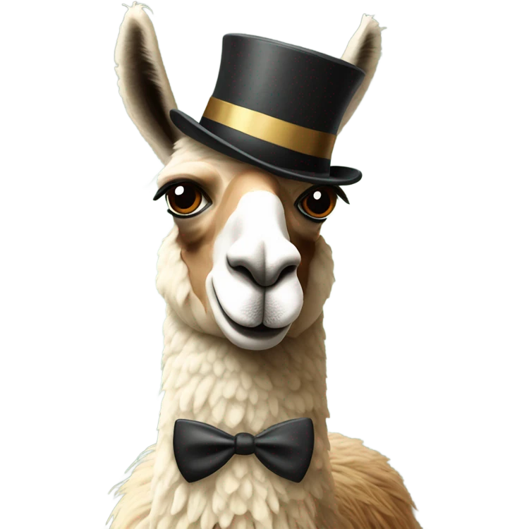 Llama with monocle emoji