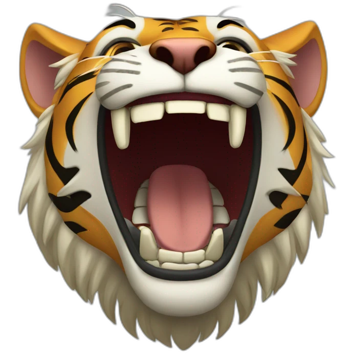 Samurai Tiger Laughing emoji