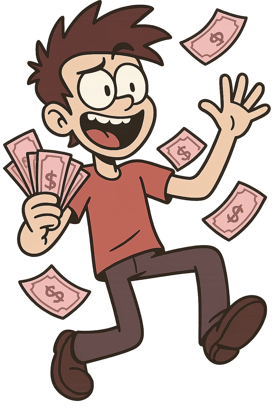 pink money, cartoon style, no text emoji