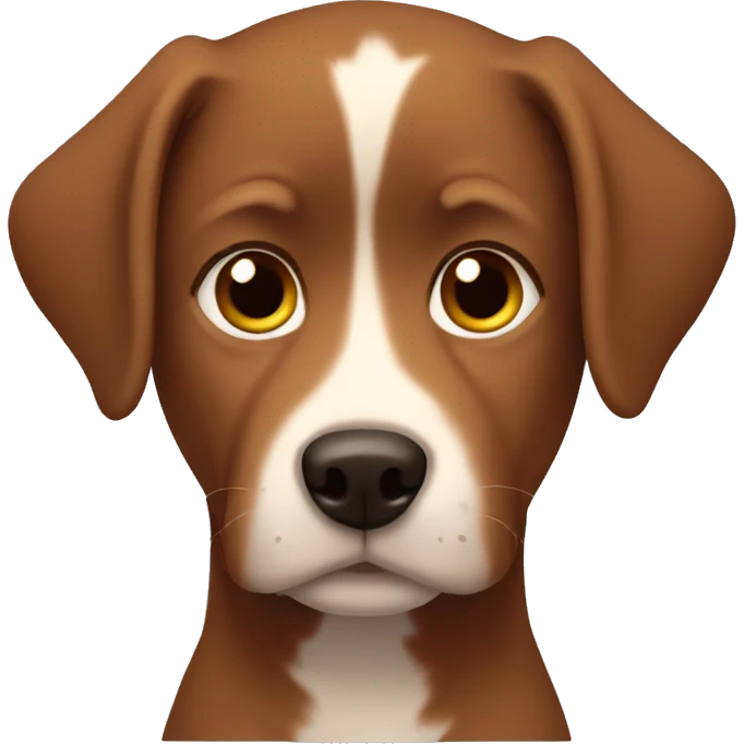 Boy with brown hair and a brown dog  emoji