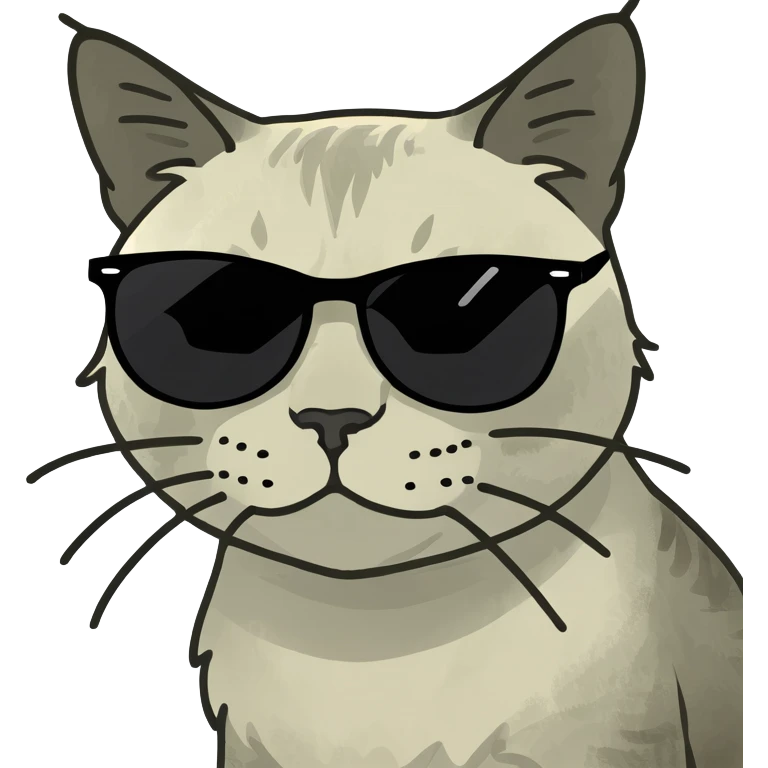 Cat with sunglasses emoji