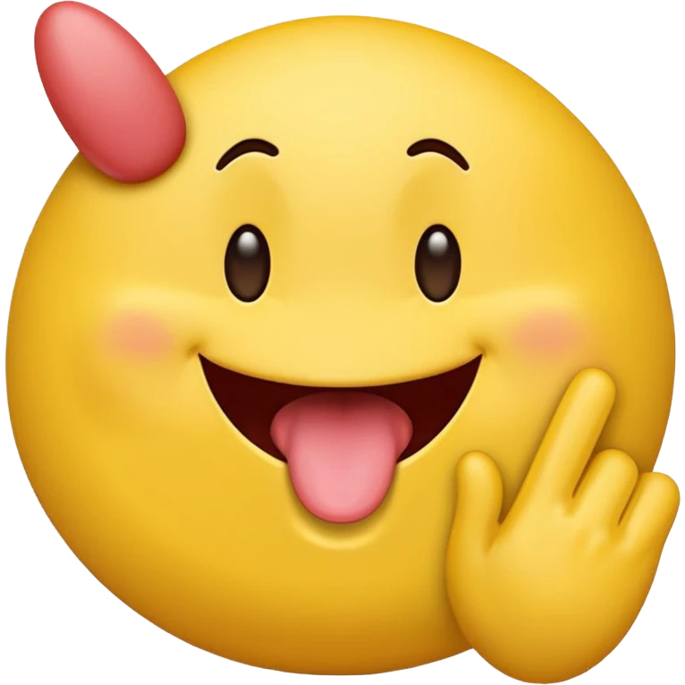 yellow tounge out emoji with pinching hand on the right side emoji