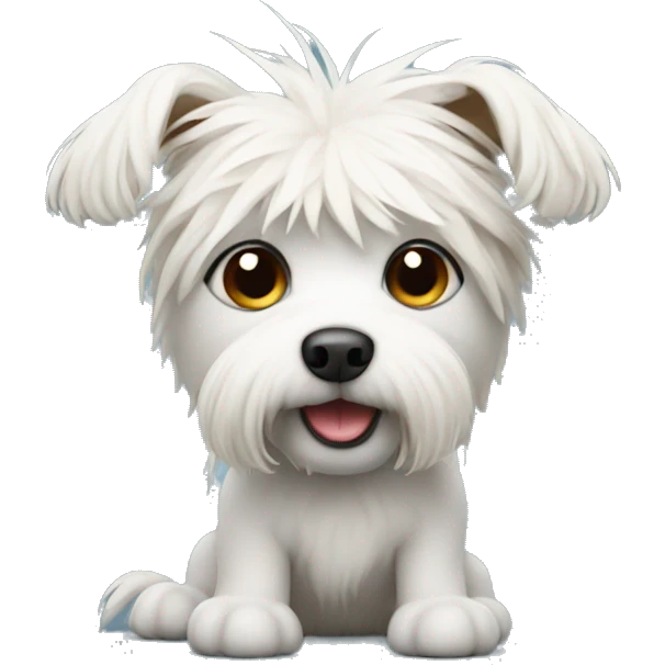 Tiny wired hair dog emoji