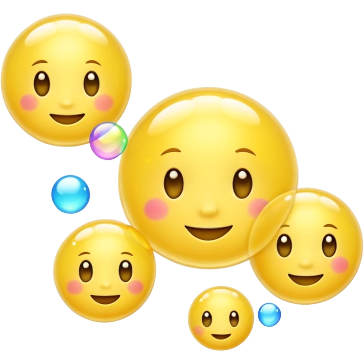 Bubbly sunshine emoji
